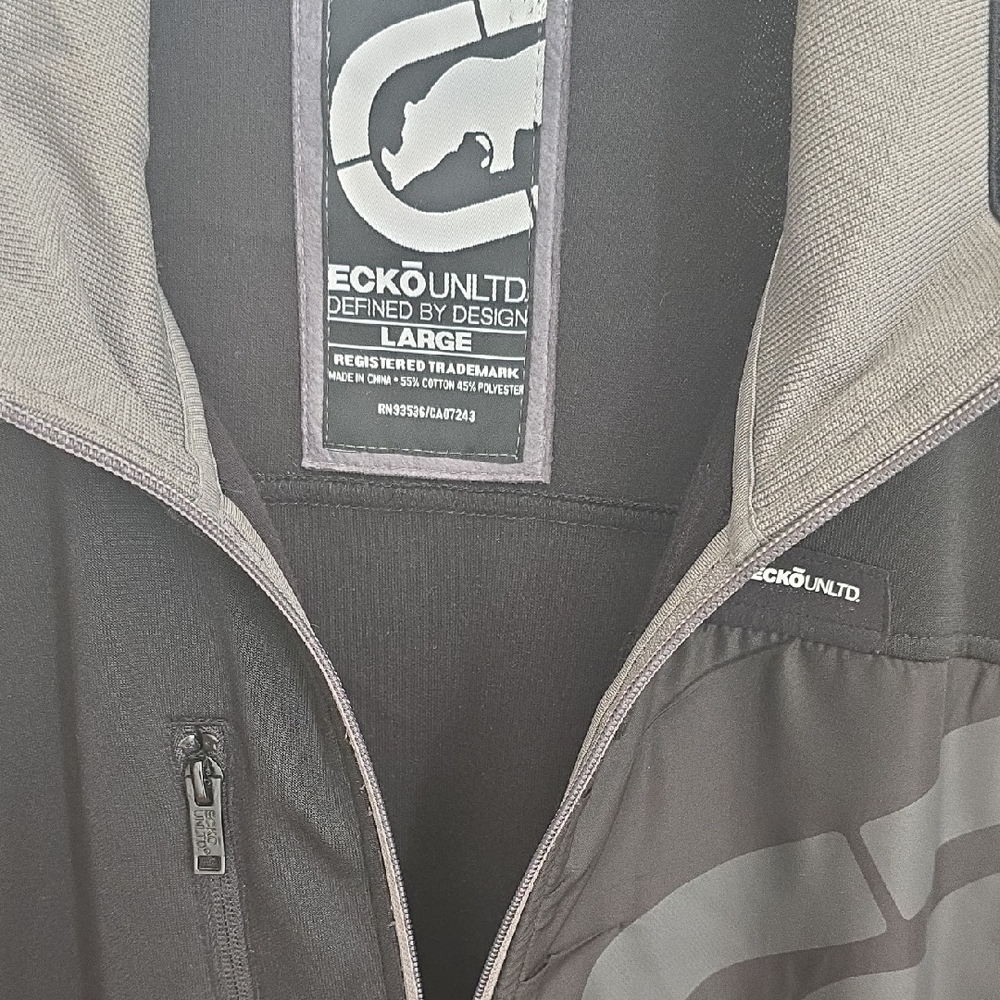 Ecko Unlimited Black and Gray Active Jacket - Picture 2 of 3